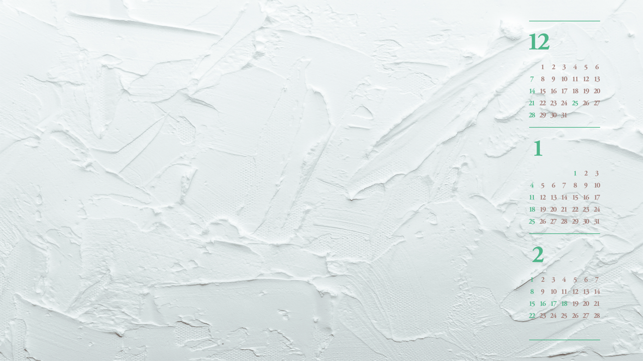 08 흰색 벽 B - 2026년1월 달력배경화면