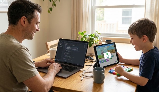 아빠는 바이브 코딩, 아들은 엔트리 코딩으로 주말 루틴 설계