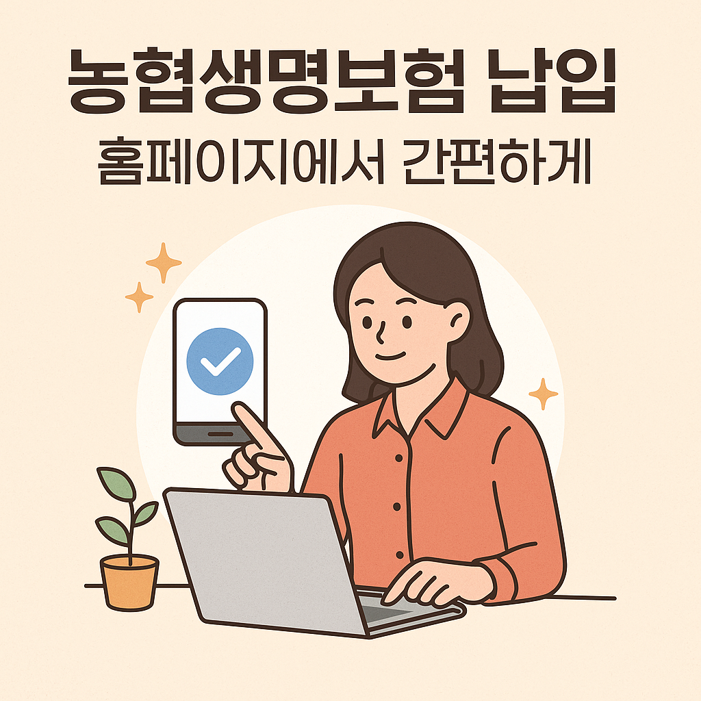 농협생명보험 납입, 홈페이지에서 간편하게 하는 법