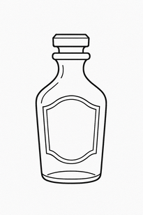투명유리병 색칠도안