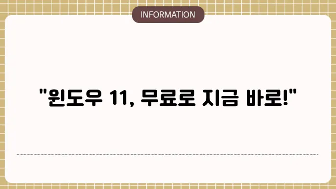 윈도우11 무료 업데이트