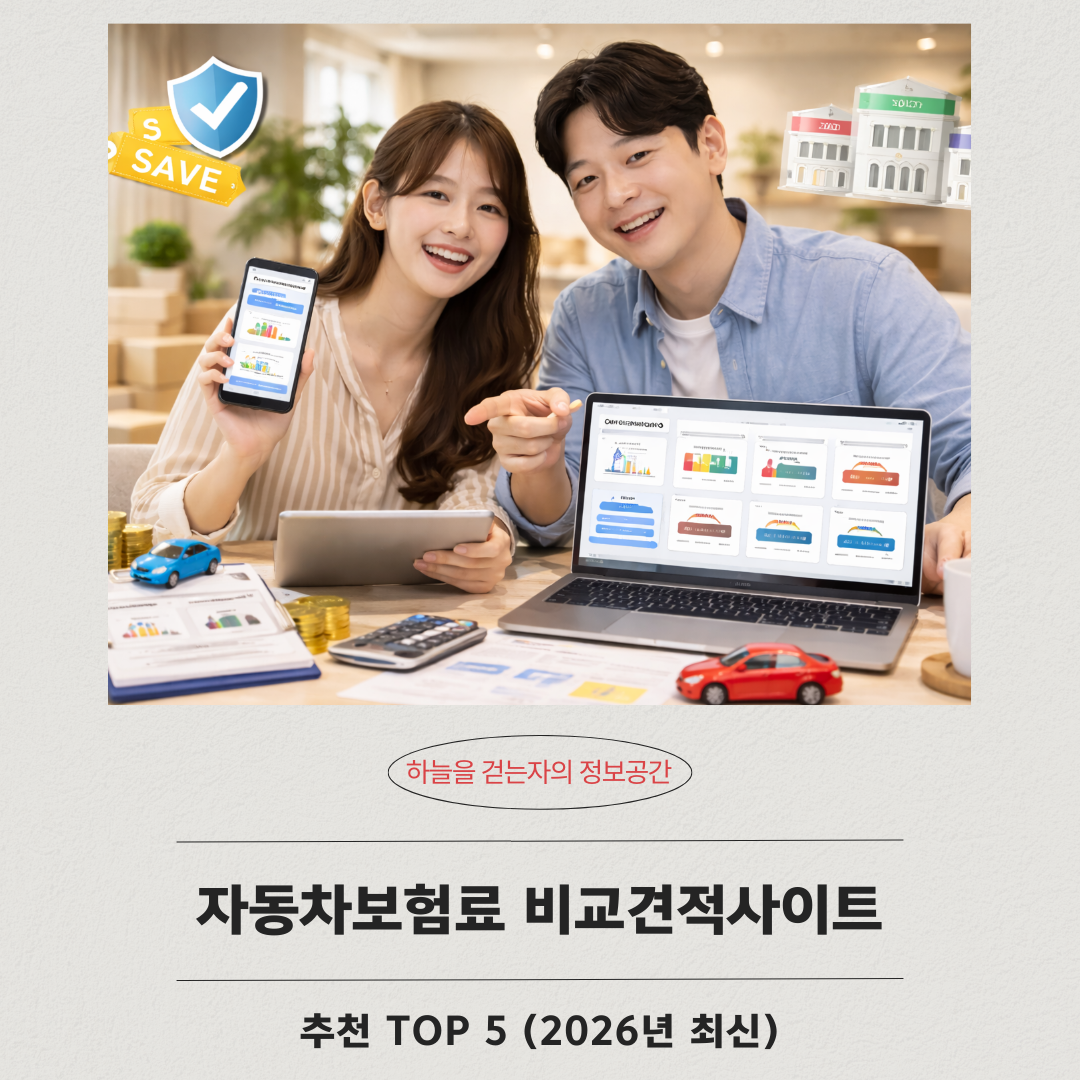 자동차보험료 비교견적사이트 추천 TOP 5 (2026년 최신)