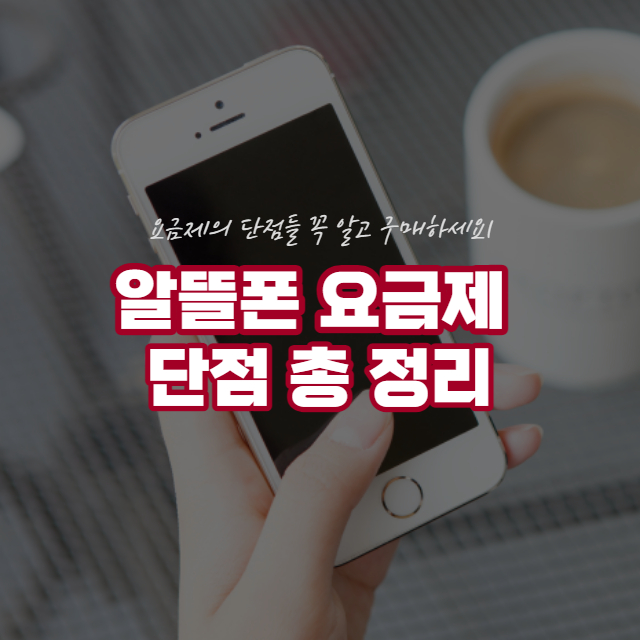 알뜰폰 요금제 단점 총 정리