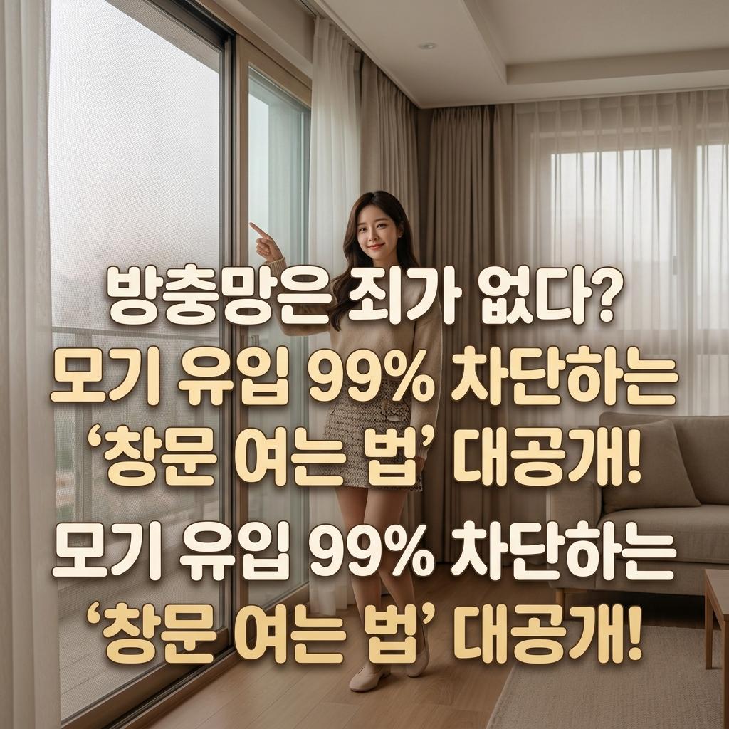 방충망 닫아도 모기 폭탄? 범인은 창문 여는 방향에 있었다!