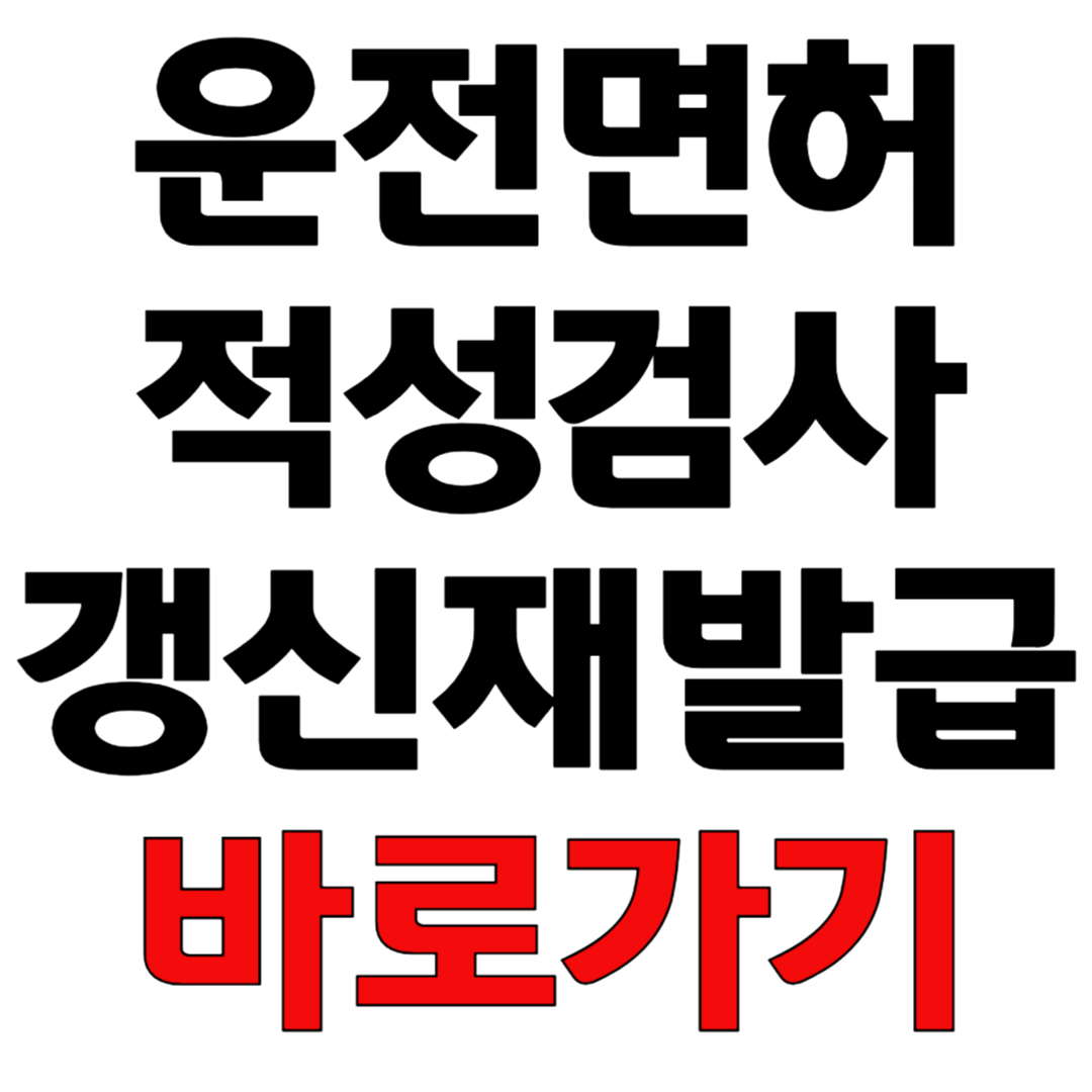 운전면허 적성검사 갱신 재발급 온라인 신청