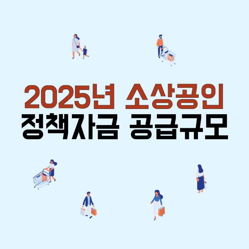 2025년 소상공인 정책자금 대상 조건 신청 공급 규모