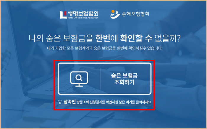 내보험찾아줌 조회 방법