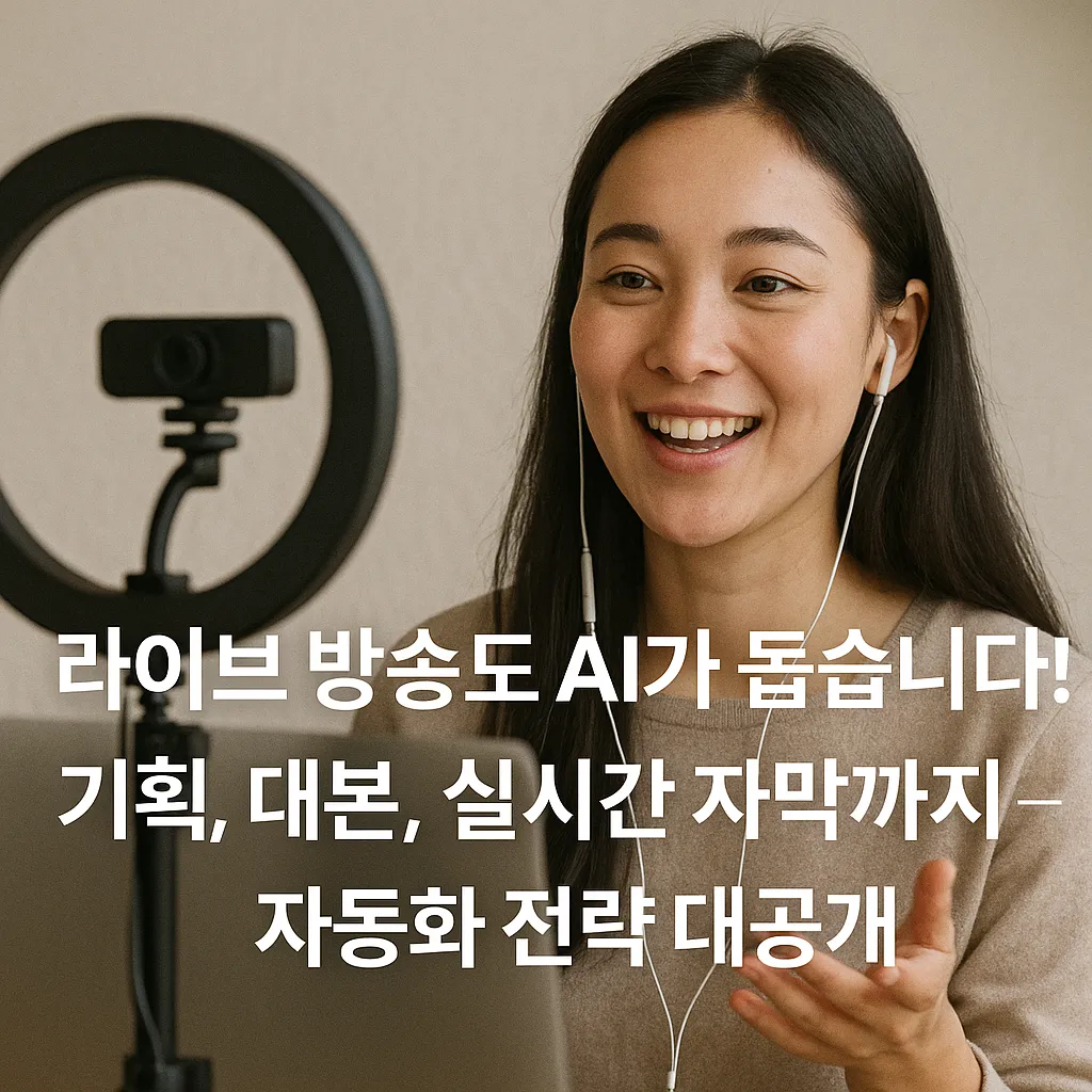라이브 방송도 AI가 돕습니다! 기획, 대본, 실시간 자막까지 &mdash; 자동화 전략 대공개