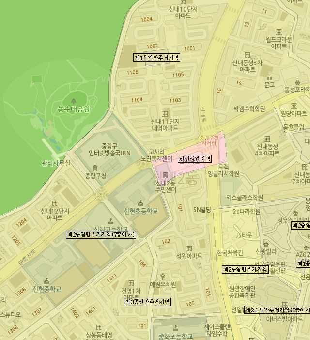 중랑구 상업지역