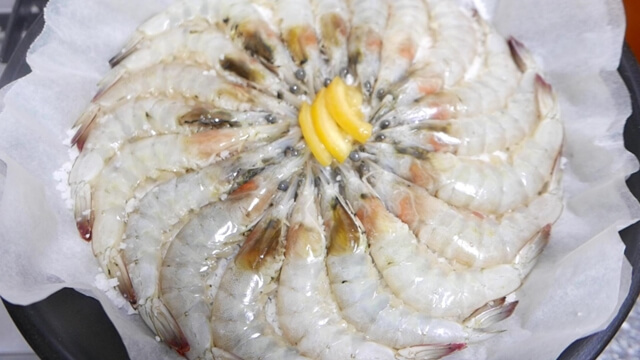 새우손질담은모습