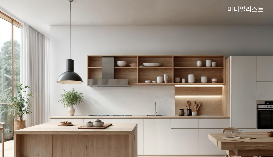 미니멀리스트 인테리어(단순함,중립적 색상,기능성)