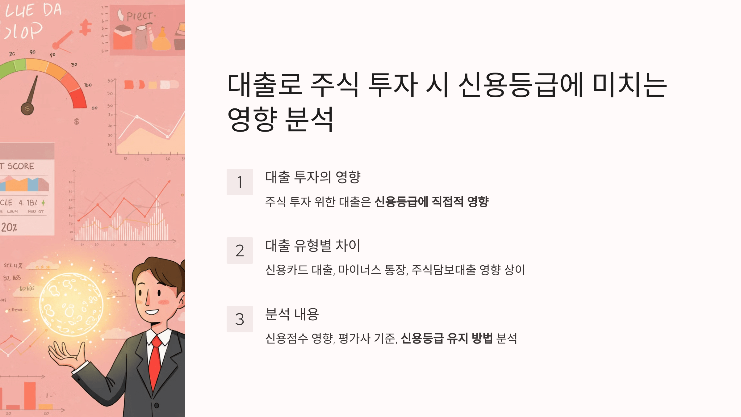 대출로 주식 투자 시 신용등급에 미치는 영향 분석