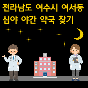 여수시 여서동 심야 야간 약국 찾기