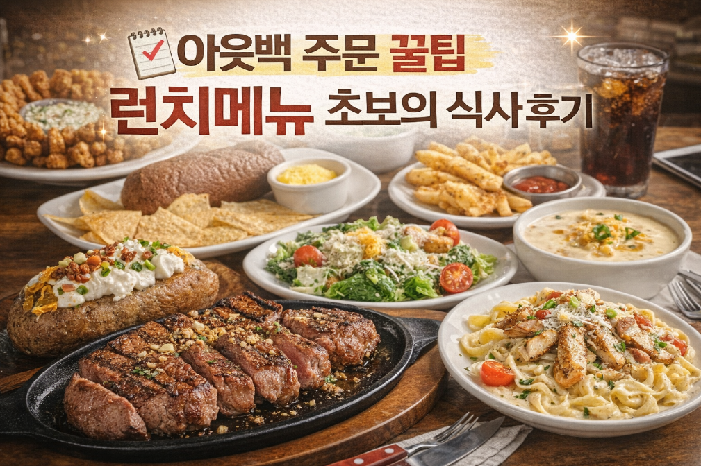 아웃백 런치메뉴 초보도 3분이면 마스터하는 꿀팁