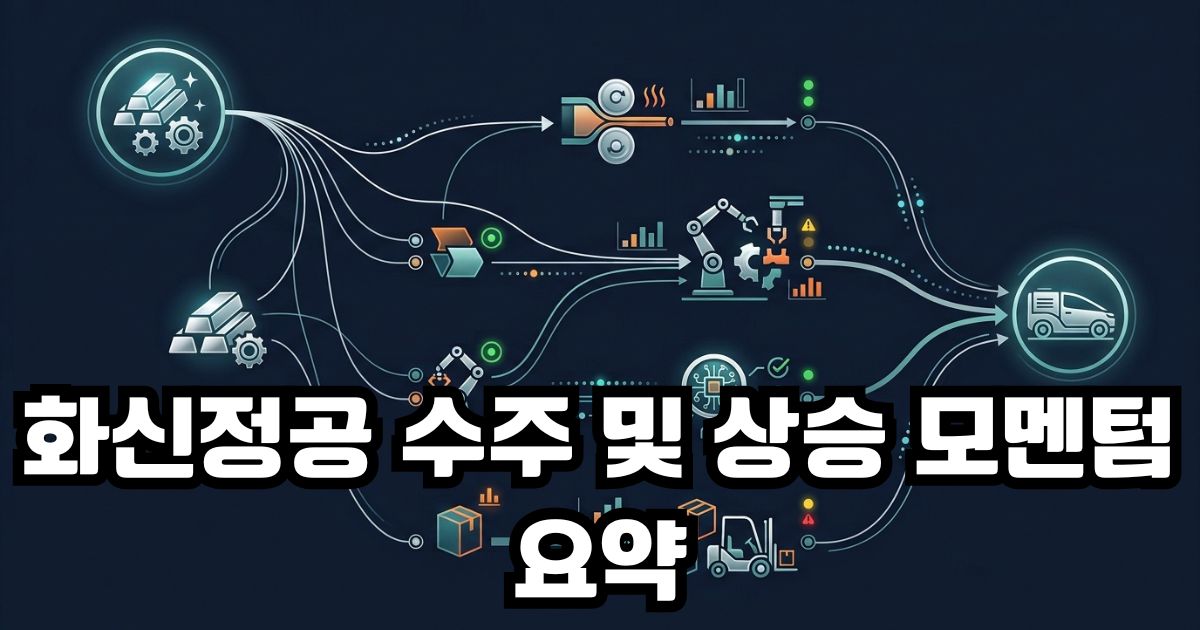 화신정공 수주 및 상승 모멘텀 요약