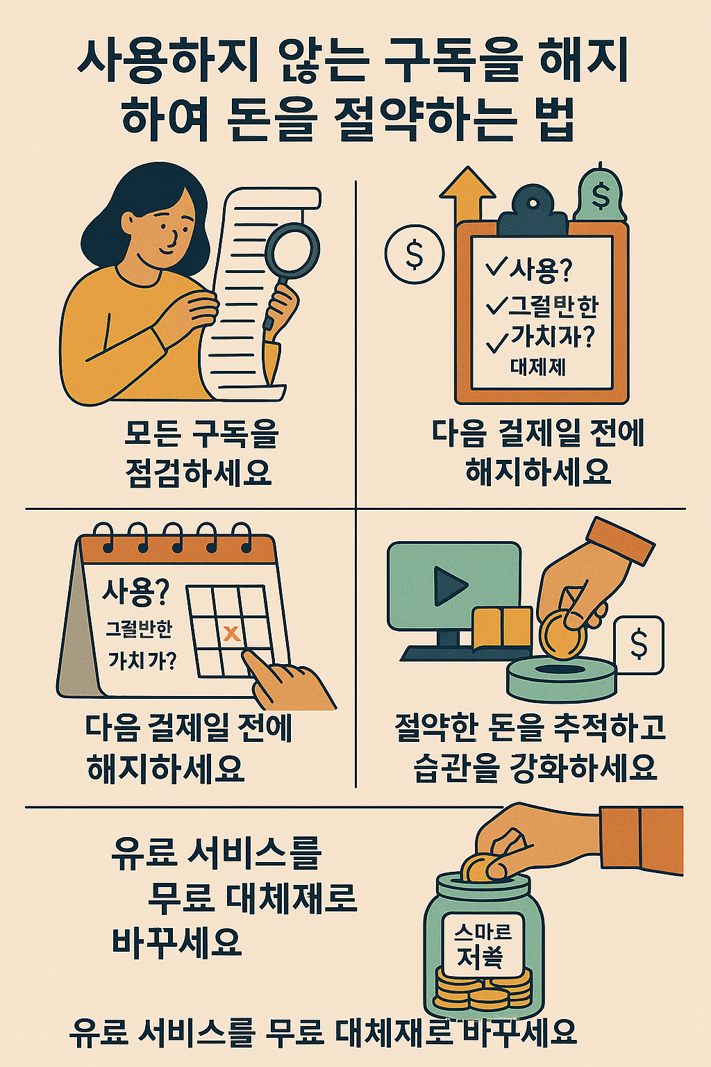 구독 서비스 해지로 절약하는 법