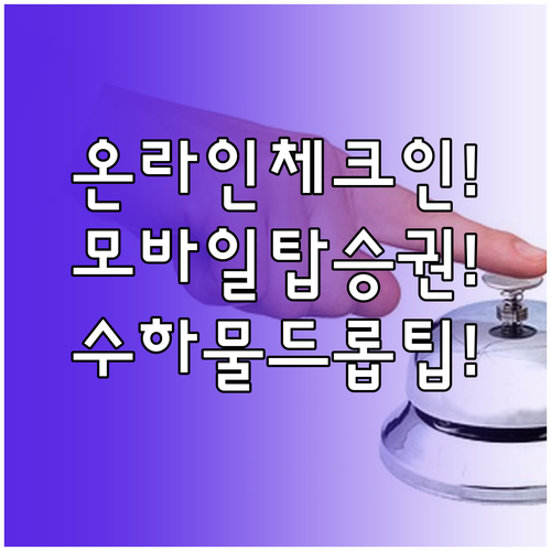 에어프랑스 온라인 체크인, 모바일 탑..