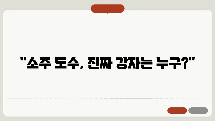 소주 도수 순위