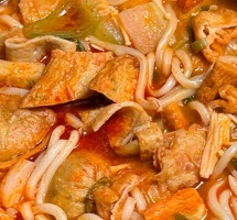 얼큰유부주머니우동