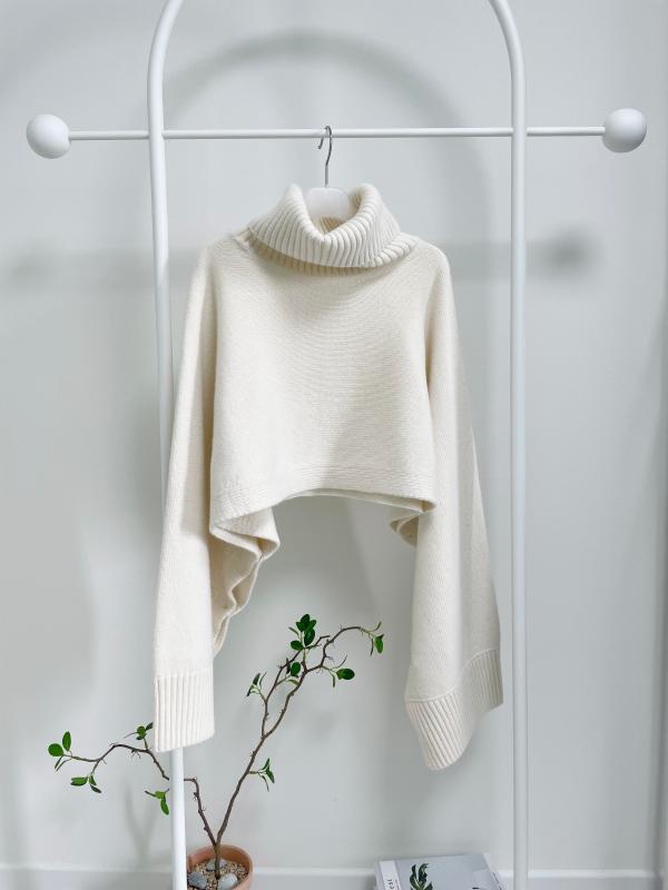 블로썸 롬 케이프 판초 니트 (4 Color)