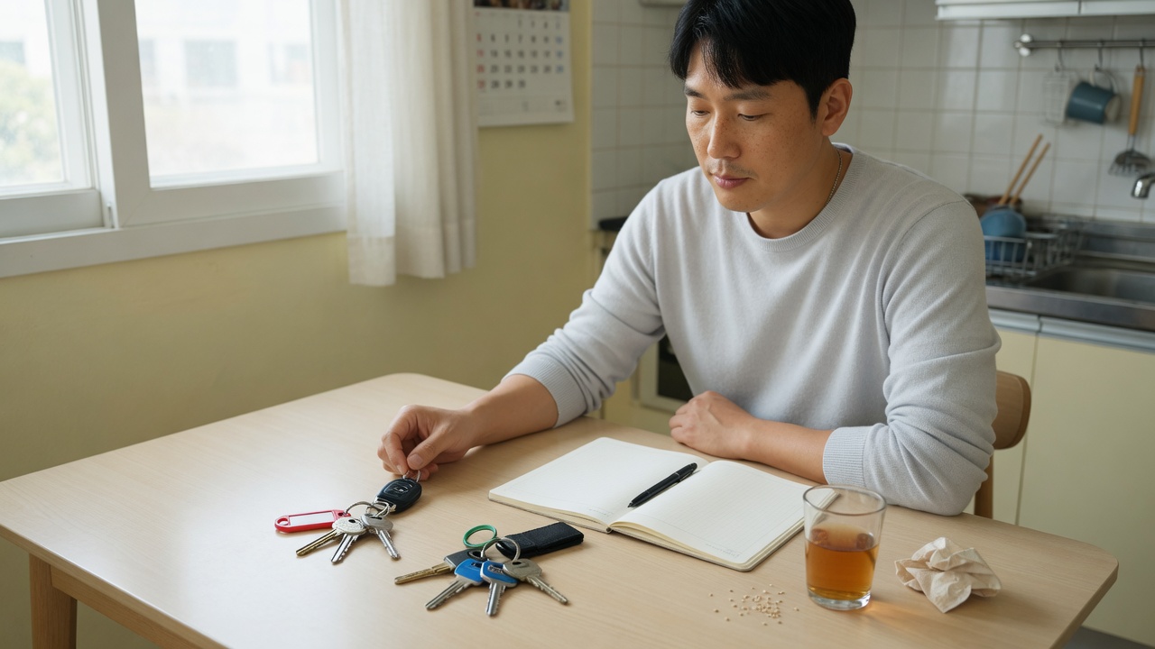 베란다에서 본 아파트 단지