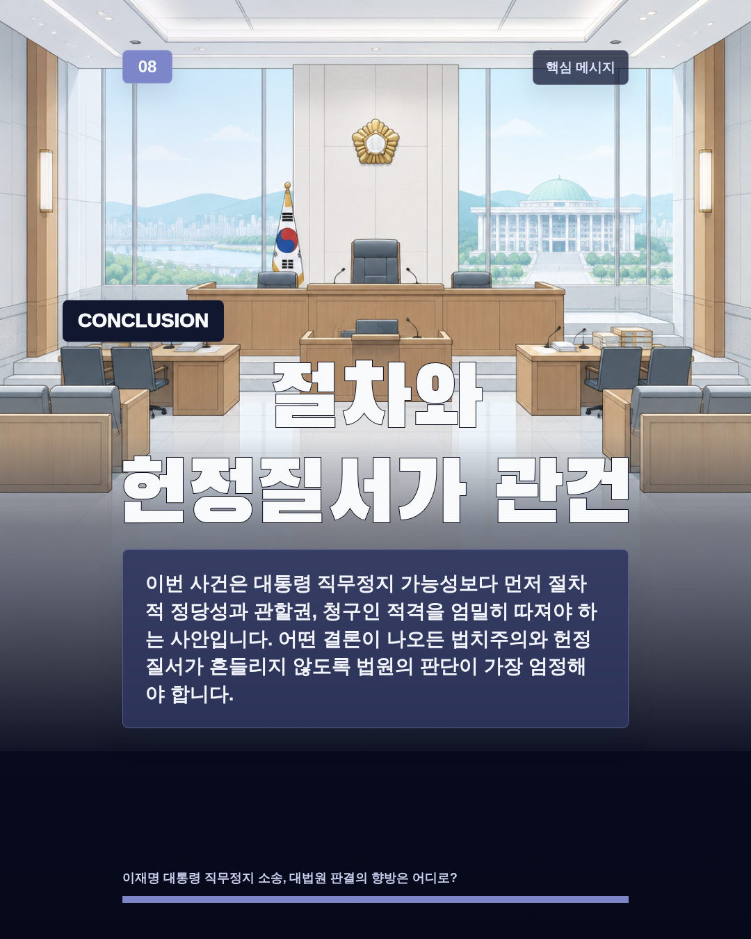 절차와 헌정질서가 관건