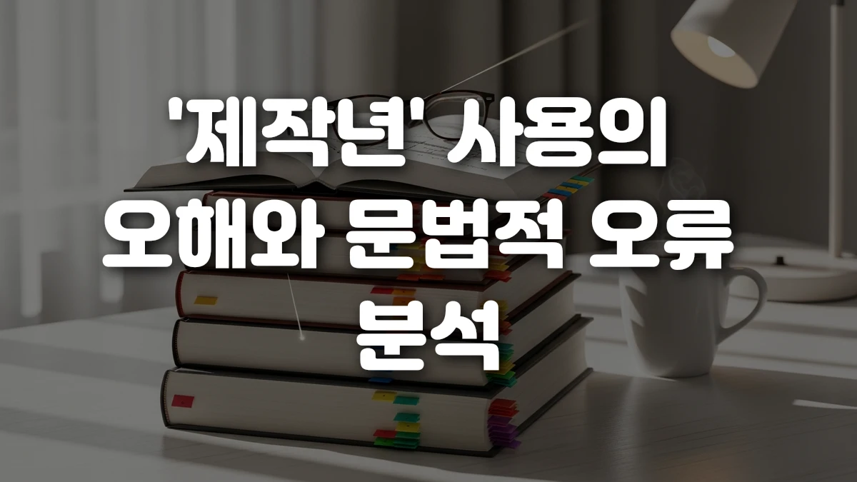 제작년 사용의 오해와 문법적 오류 분석