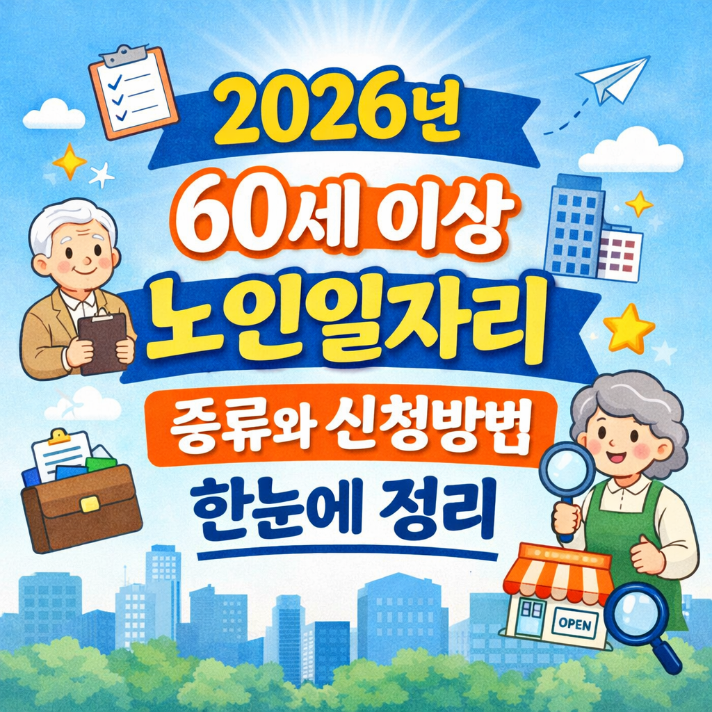 2026년 60세 이상 노인일자리 종류와 신청방법 한눈에 정리