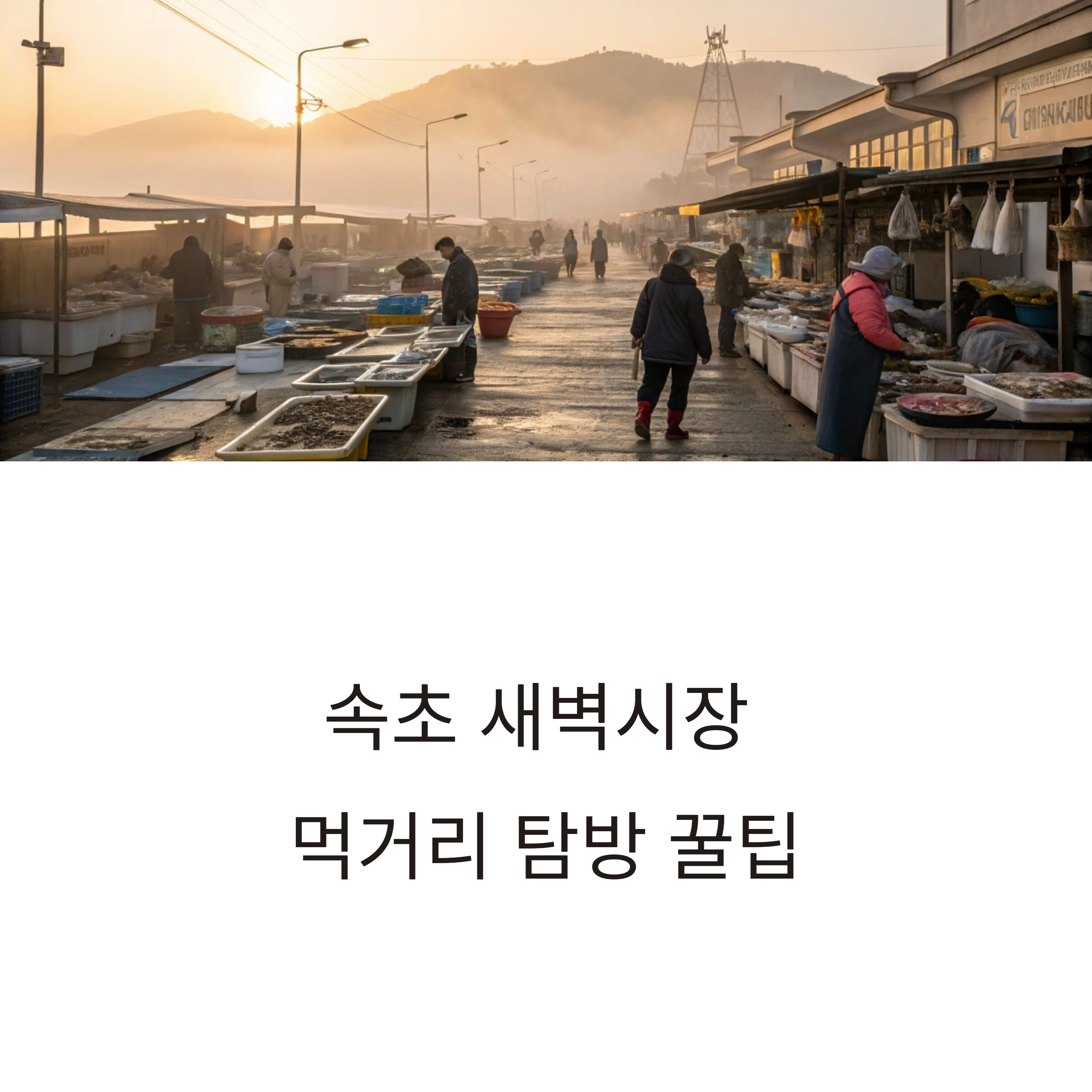 속초 새벽시장 먹거리