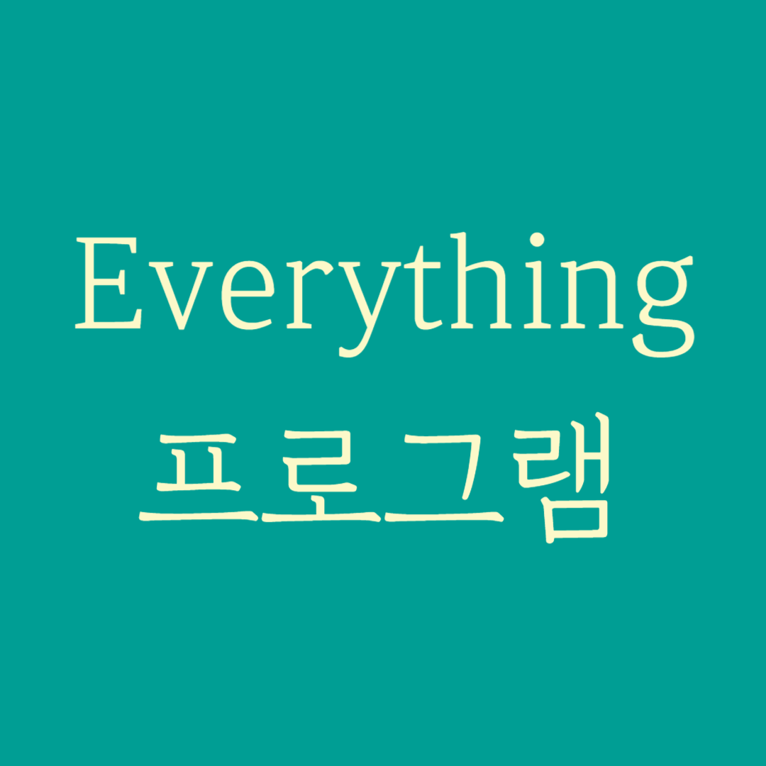 컴퓨터 파일 찾기 Everything 다운로드