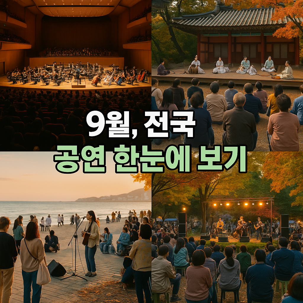 9월의 전국 주요 공연 한눈에 보기