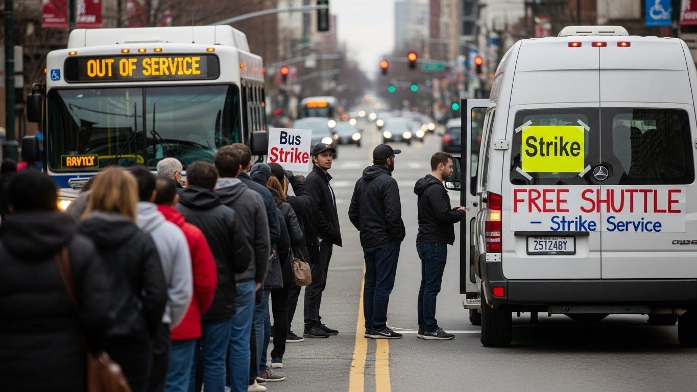 버스 파업 무료셔틀