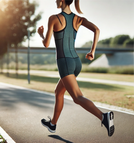 바른 자세로 러닝하는 사람