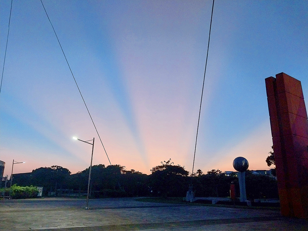 개늑시 서귀포 부채살 일몰