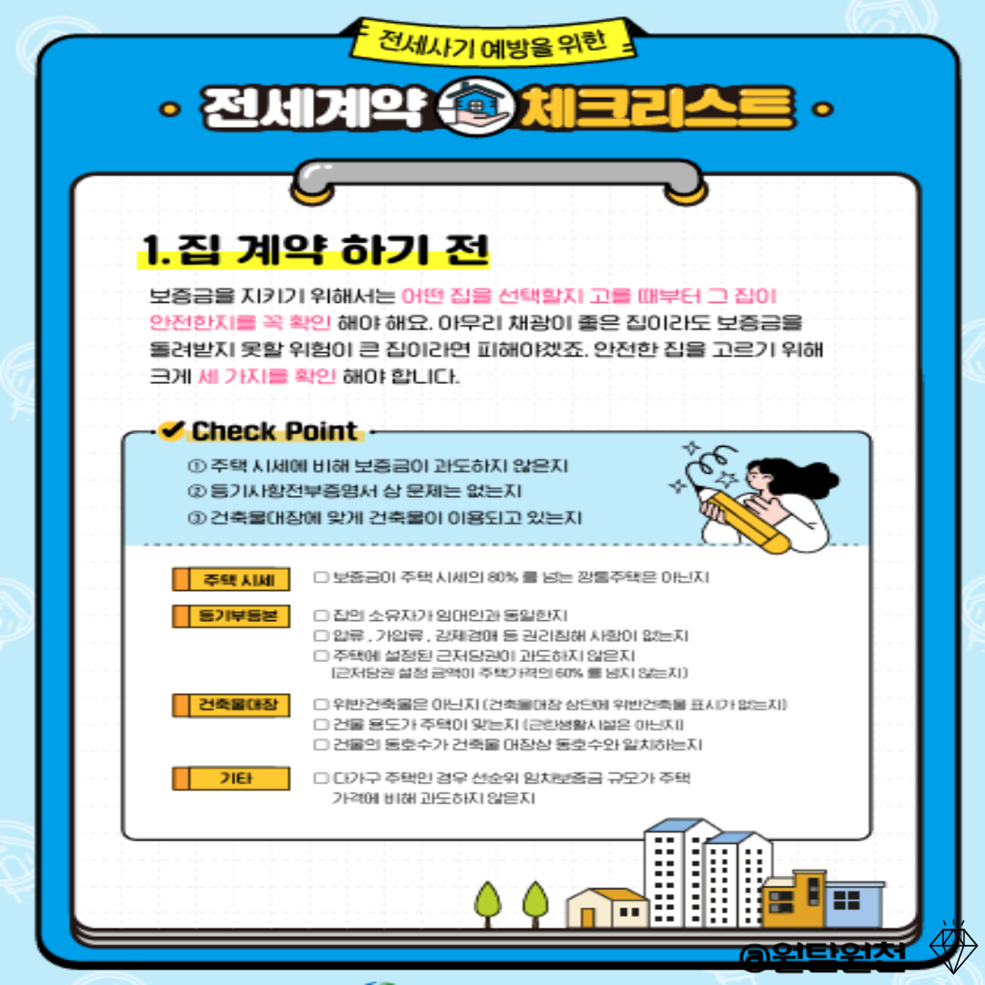 전세사기예방을 위한 전세계약 체크리스트