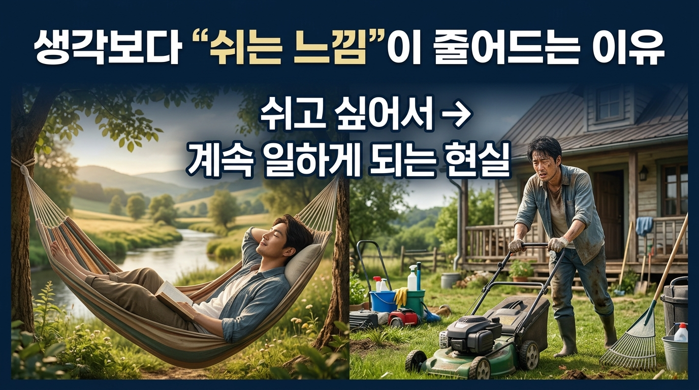 생각보다 쉬는 느낌이 줄어드는 이유