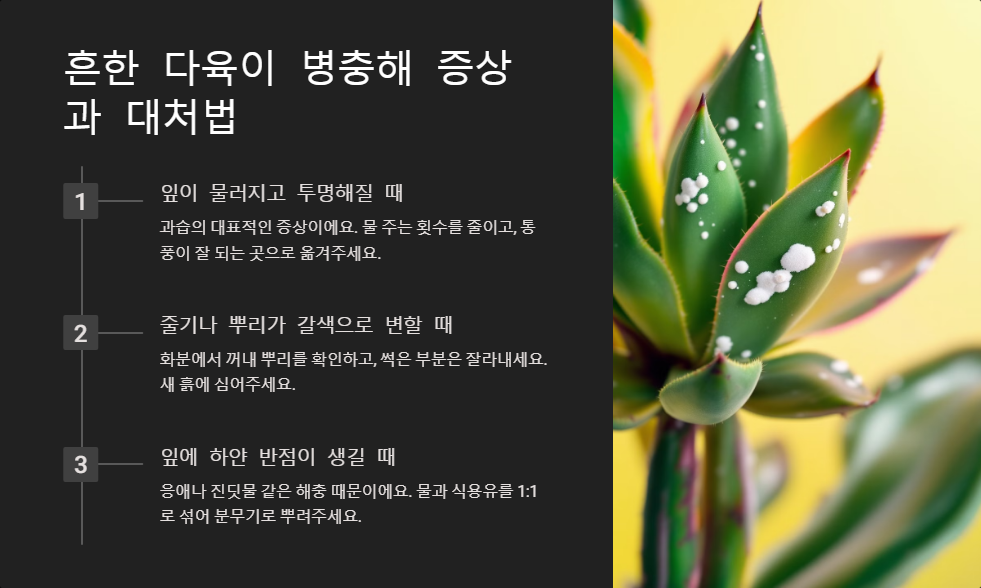 다육이 병충해 예방과 대처법