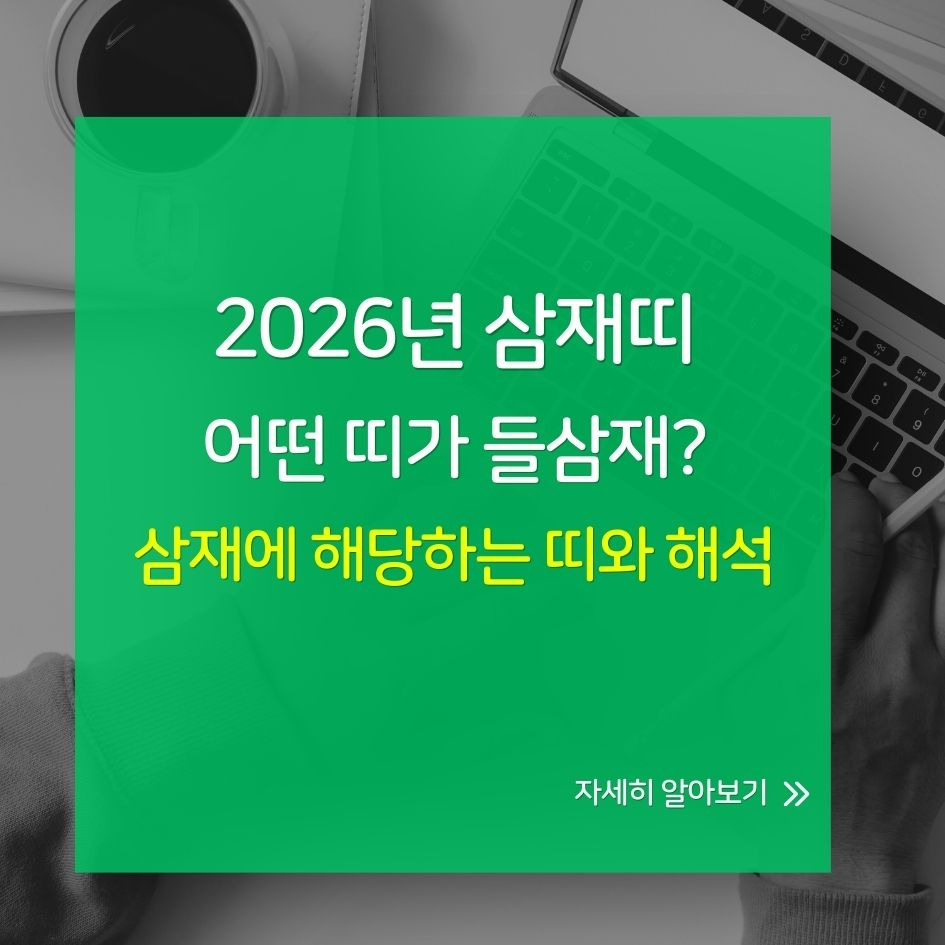 2026년 삼재에 해당하는 띠와 해석