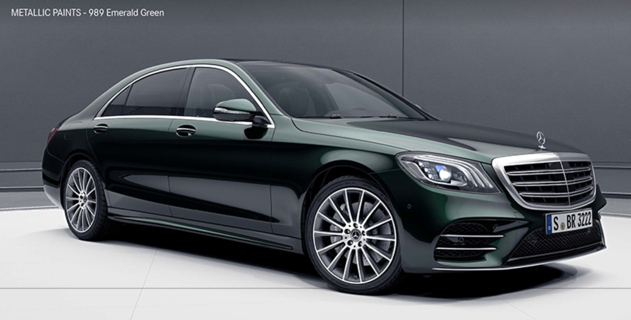 Emerald Green( 색상코드 : 989) 벤츠 S 클래스 Emerald Green( 색상코드 : 989)
