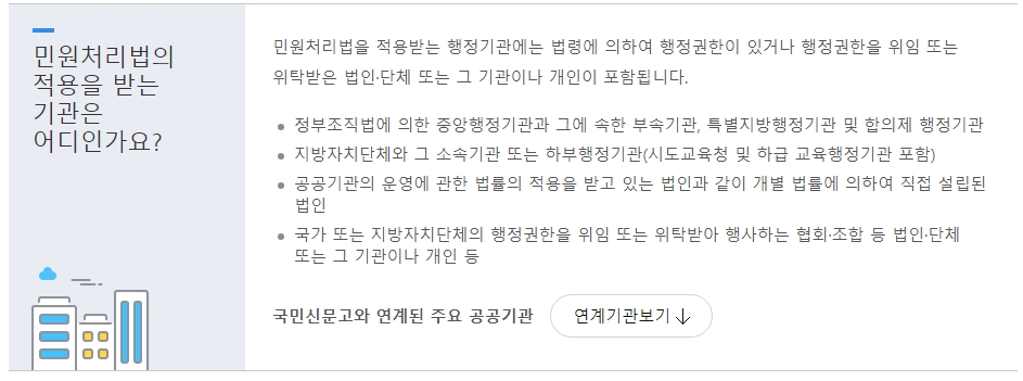 민원 처리 부서 및 절차