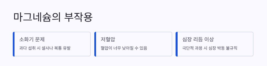 마그네슘효능부작용