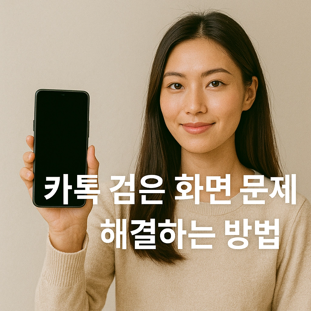 카톡 검은 화면 문제를 해결하는 방법