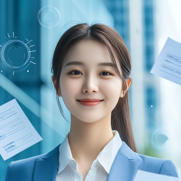 청년 내일채움공제를 소개하는 한국 청년 직장인의 실사 이미지