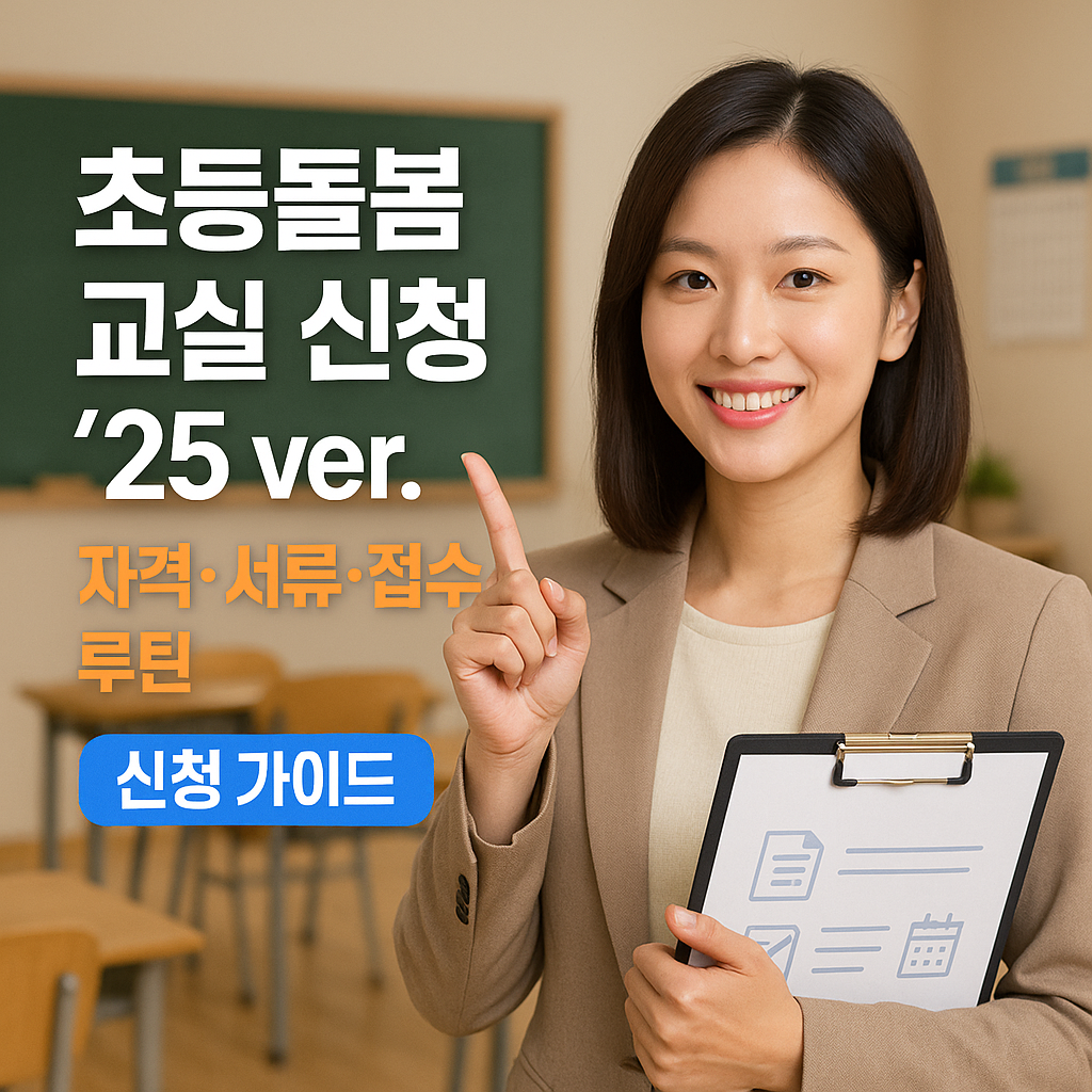 초등돌봄 교실 신청 &rsquo;25 ver. &ndash; 자격&middot;서류&middot;접수 루틴