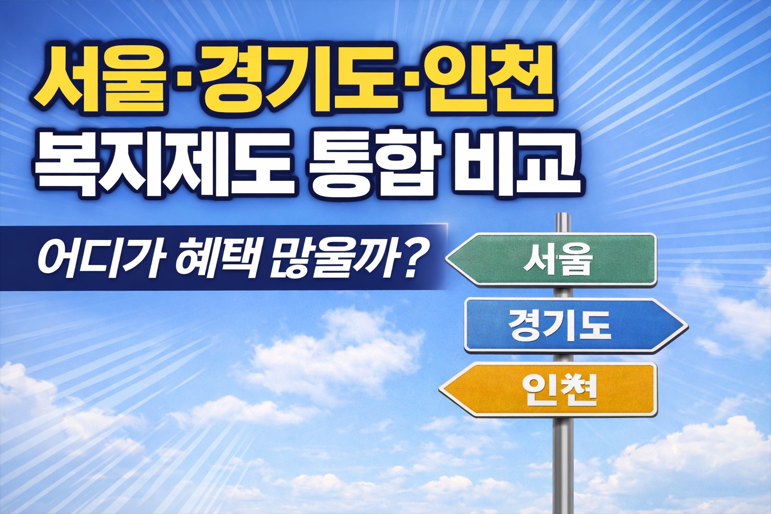 서울 경기도 복지제도 통합 비교