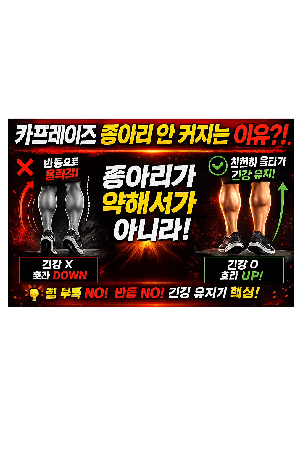 카프레이즈 종아리 안 커지는 이유