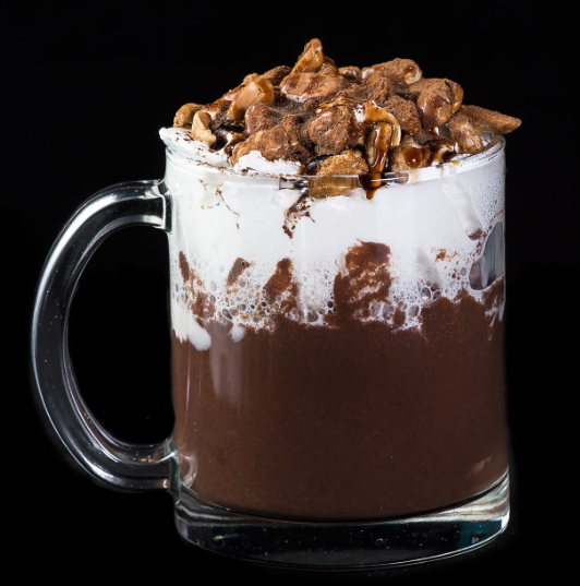 초콜렛, 휘핑 등 당이 매우 높은 음료 사진
