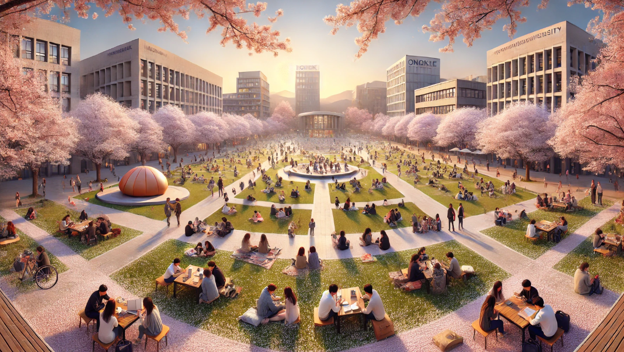 대학 캠퍼스의 정경 이미지