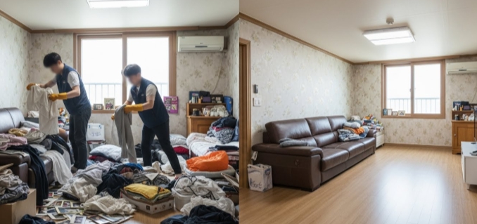 포항 고독사청소 및 정리중