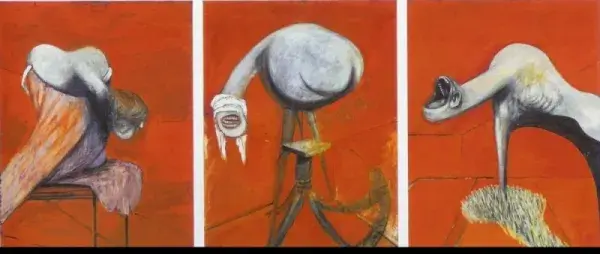 Three Studies for Figures at Base of Crucifixion/프랜시스 베이컨/1944